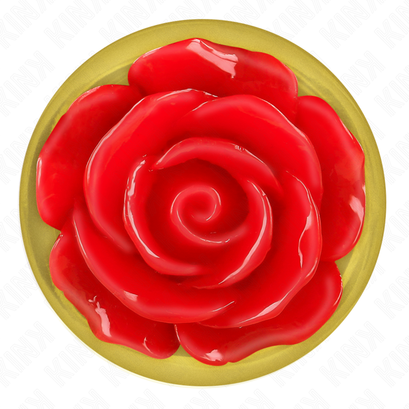 KINK - PLUG ANAL DORADO ROSA ROJA TALLA M KINK PLEASURE PLUGS