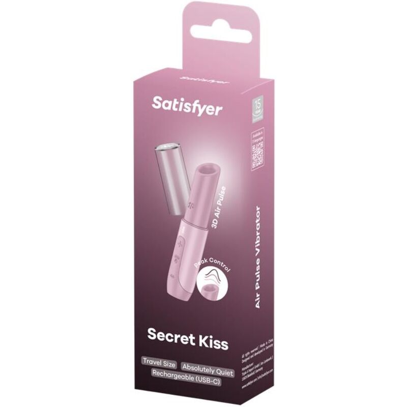 SATISFYER - SECRET KISS ESTIMULADOR CLÍTORIS POR ONDAS ROSA SATISFYER AIR PULSE