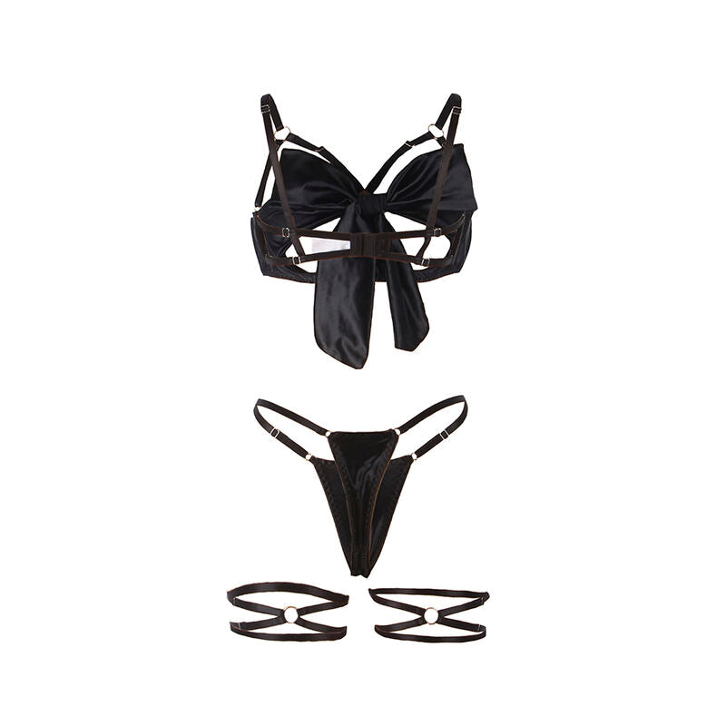 SUBBLIME - 955199 SET SUJETADOR CON LAZO NEGRO AJUSTABLE S/M SUBBLIME SETS