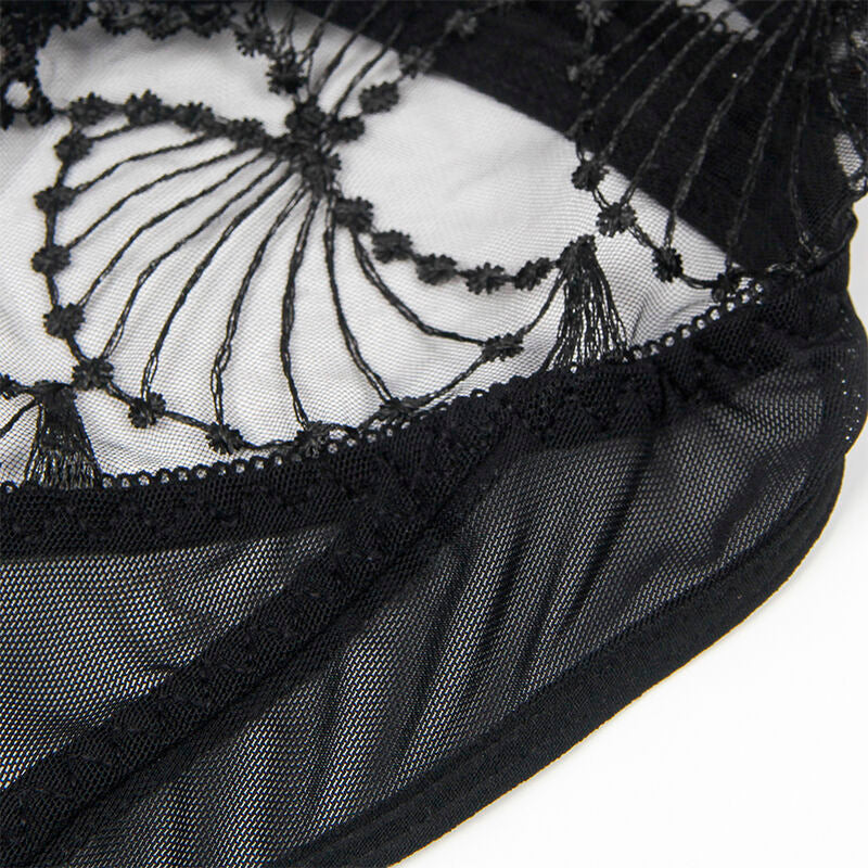 SUBBLIME - 955229 BODY TRANSPARENTE CON ENCAJE HUECO NEGRO L/XL SUBBLIME BODIES