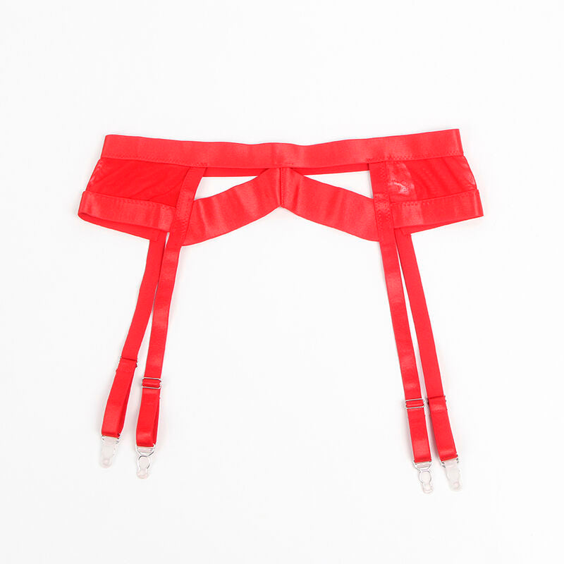 SUBBLIME - 955250 SET SUJETADOR CON LIGUERO BONDAGE ROJO S/M SUBBLIME SETS