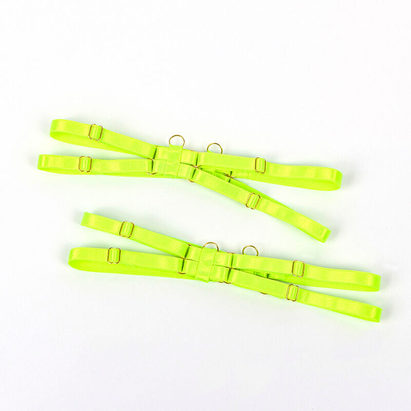 SUBBLIME - 955281 SET SUJETADOR CON COLLAR Y DETALLES PARA PIERNAS VERDE FLUORESCENTE L/XL SUBBLIME SETS