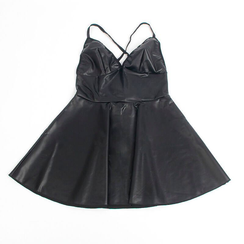SUBBLIME - 955380 VESTIDO CON TIRANTES DE CUERO NEGRO L/XL SUBBLIME DRESSES