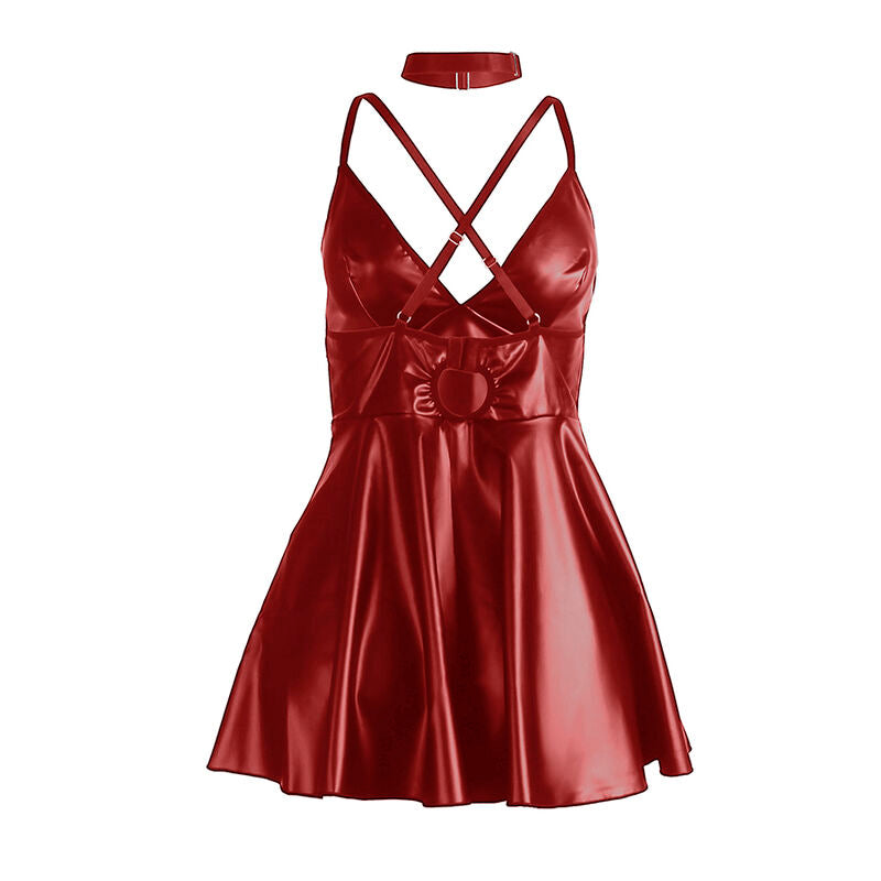 SUBBLIME - 955397 VESTIDO CON TIRANTES DE CUERO BURDEOS S/M SUBBLIME DRESSES