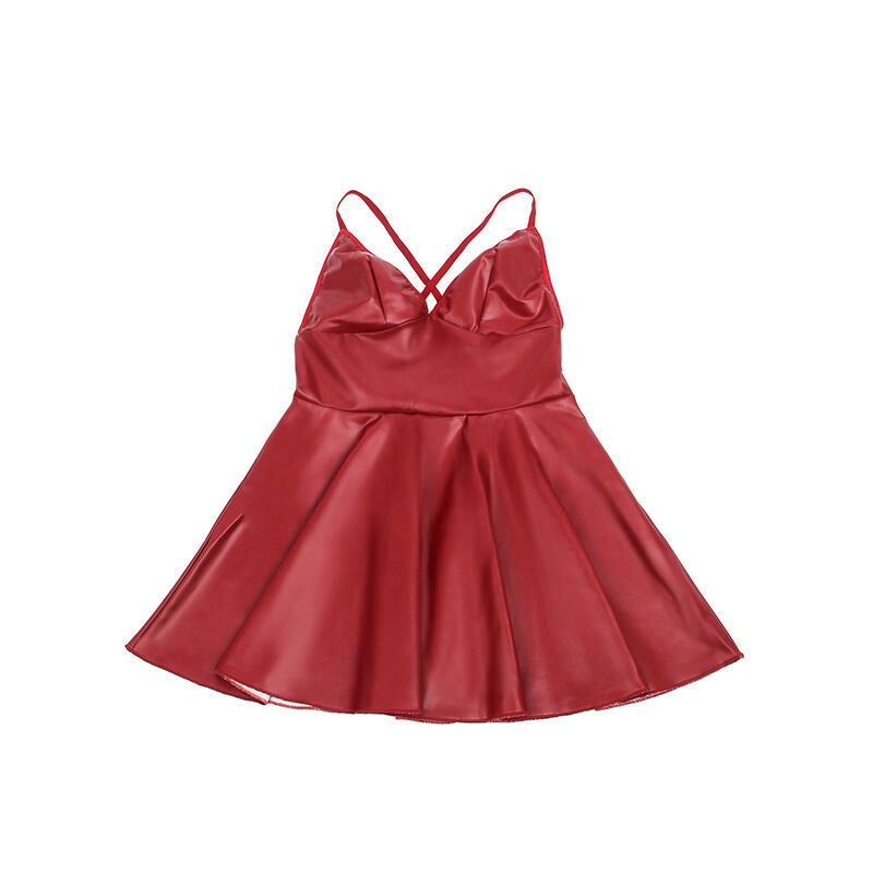 SUBBLIME - 955397 VESTIDO CON TIRANTES DE CUERO BURDEOS S/M SUBBLIME DRESSES
