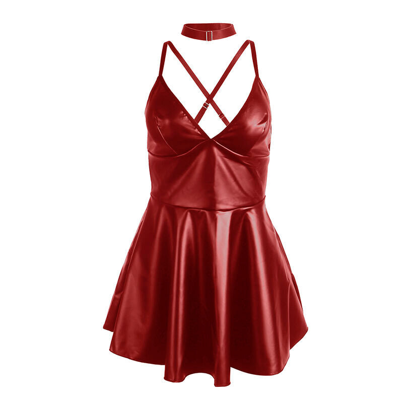 SUBBLIME - 955397 VESTIDO CON TIRANTES DE CUERO BURDEOS S/M SUBBLIME DRESSES