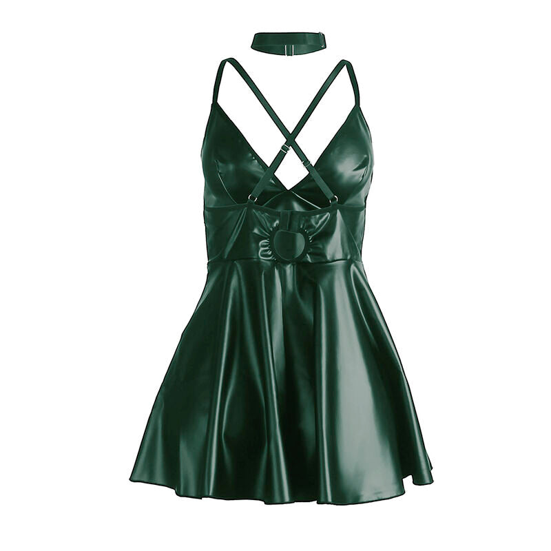 SUBBLIME - 955434 VESTIDO CON TIRANTES DE CUERO VERDE S/M SUBBLIME DRESSES