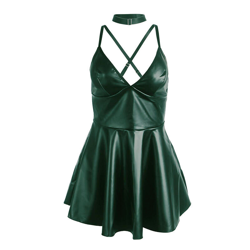SUBBLIME - 955434 VESTIDO CON TIRANTES DE CUERO VERDE S/M SUBBLIME DRESSES