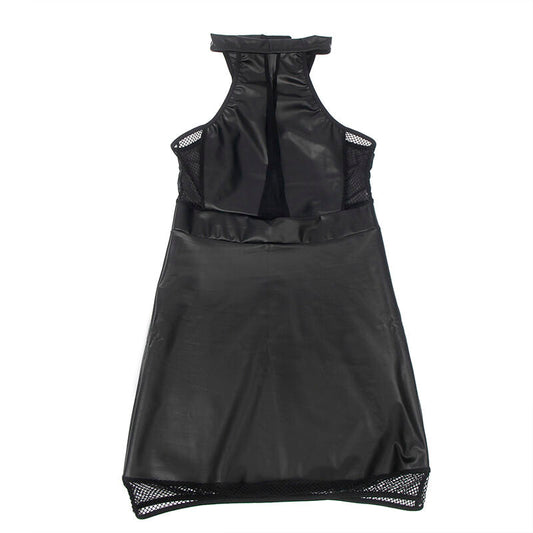 SUBBLIME - 955472 VESTIDO CUELLO HALTER CON TRANSPARENCIAS NEGRO S/M SUBBLIME DRESSES