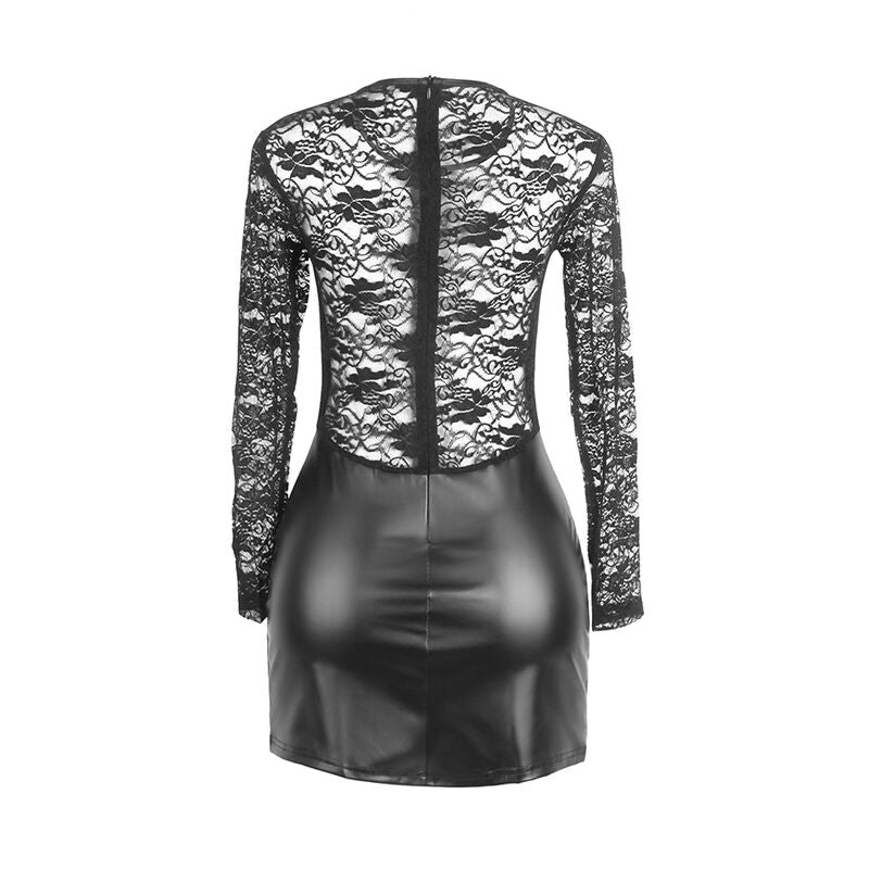 SUBBLIME - 955601 VESTIDO DE MANGA LARGA CON ENCAJE NEGRO L/XL SUBBLIME DRESSES