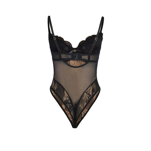 SUBBLIME - 955625 BODY DE ENCAJE CON CIERRE INFERIOR NEGRO L/XL SUBBLIME BODIES