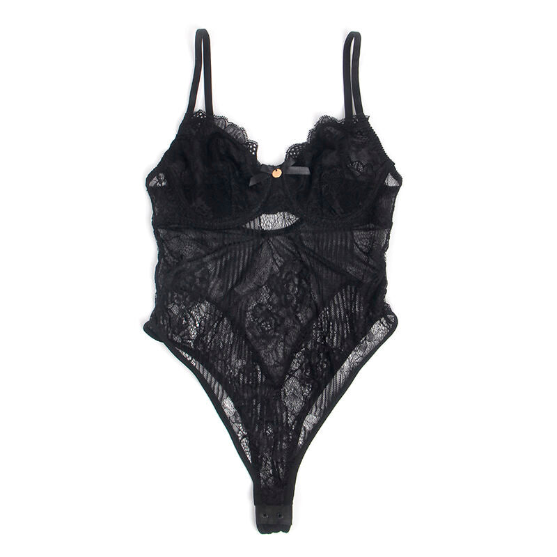 SUBBLIME - 955625 BODY DE ENCAJE CON CIERRE INFERIOR NEGRO L/XL SUBBLIME BODIES