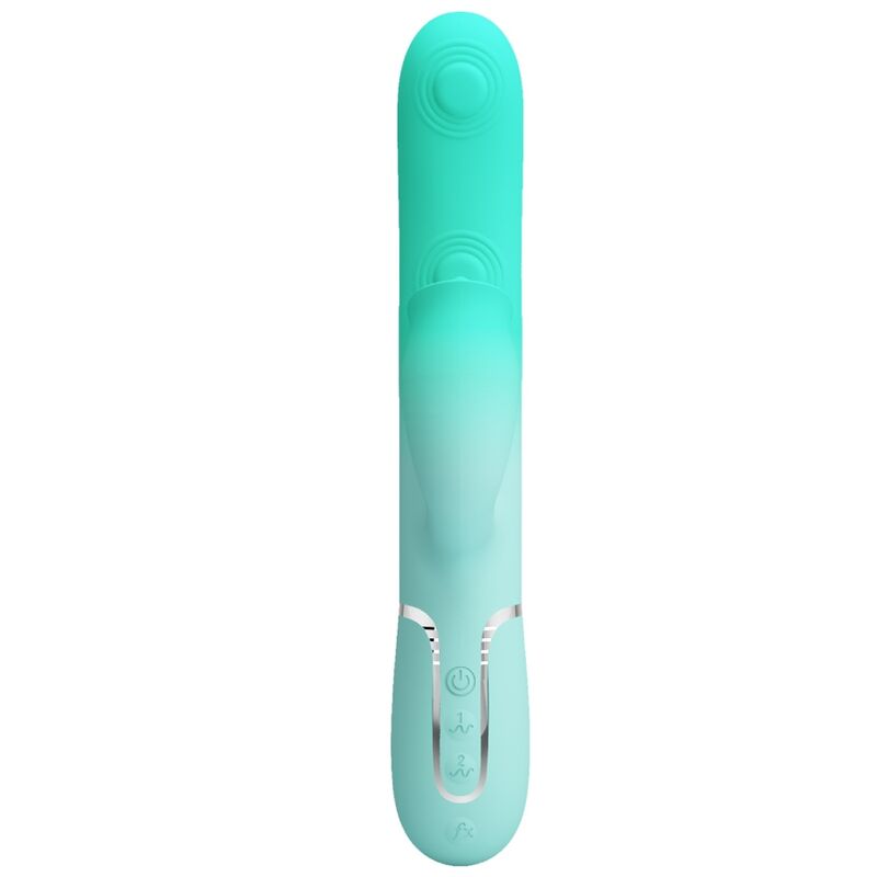 PRETTY LOVE - GIGI VIBRADOR RABBIT MULTIFUNCIÓN VERDE AGUA PRETTY LOVE FLIRTATION