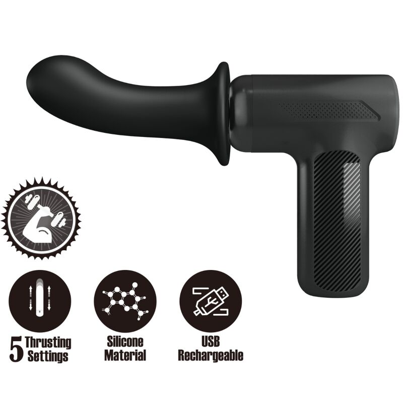 PRETTY LOVE - DJ DOCTOR MASAJEADOR 5 CONFIGURACIONES NEGRO PRETTY LOVE C-TYPE