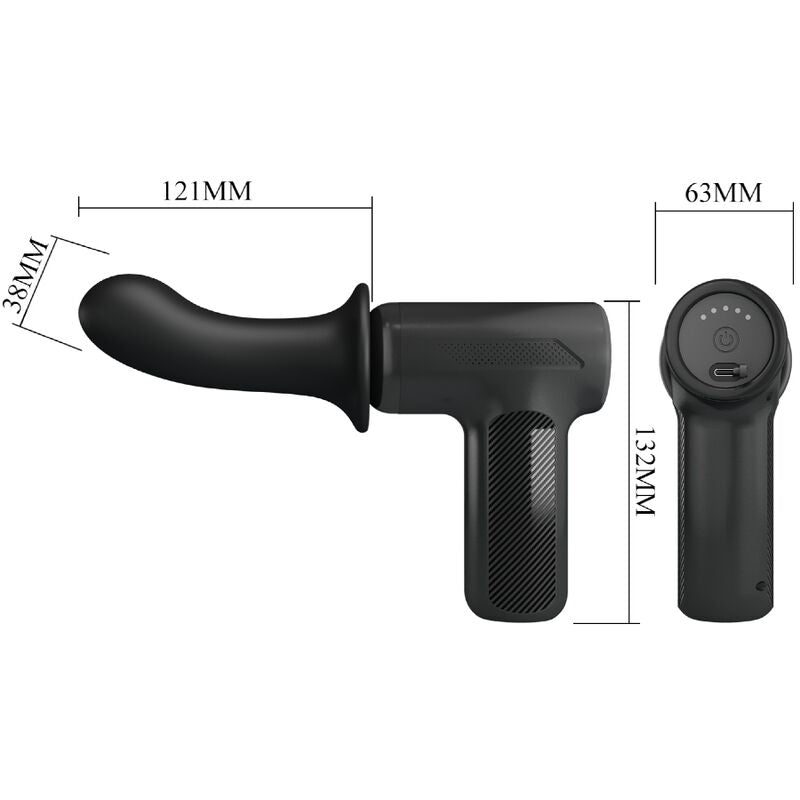 PRETTY LOVE - DJ DOCTOR MASAJEADOR 5 CONFIGURACIONES NEGRO PRETTY LOVE C-TYPE