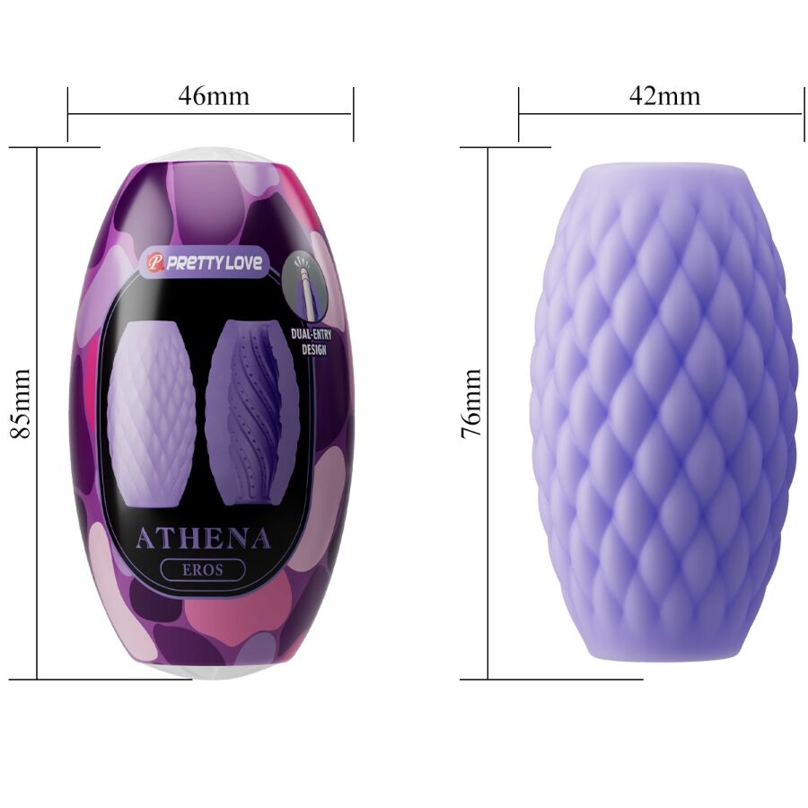 PRETTY LOVE - ATHENA EROS MASTURBADOR MASCULINO SILICONA MORADO PRETTY LOVE