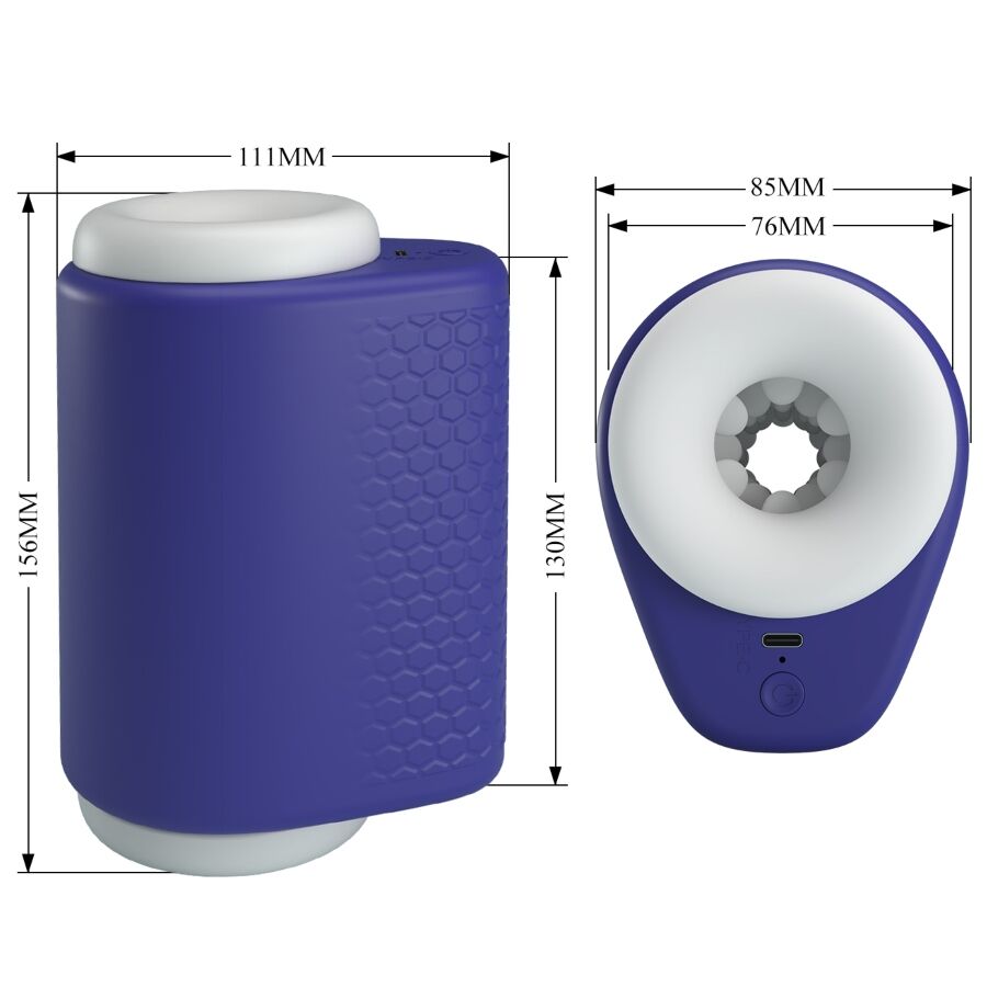 PRETTY LOVE - DJ LADY MASTURBADOR MASCULINO CON VIBRACIÓN 5 CONFIGURACIONES MORADO PRETTY LOVE MALE