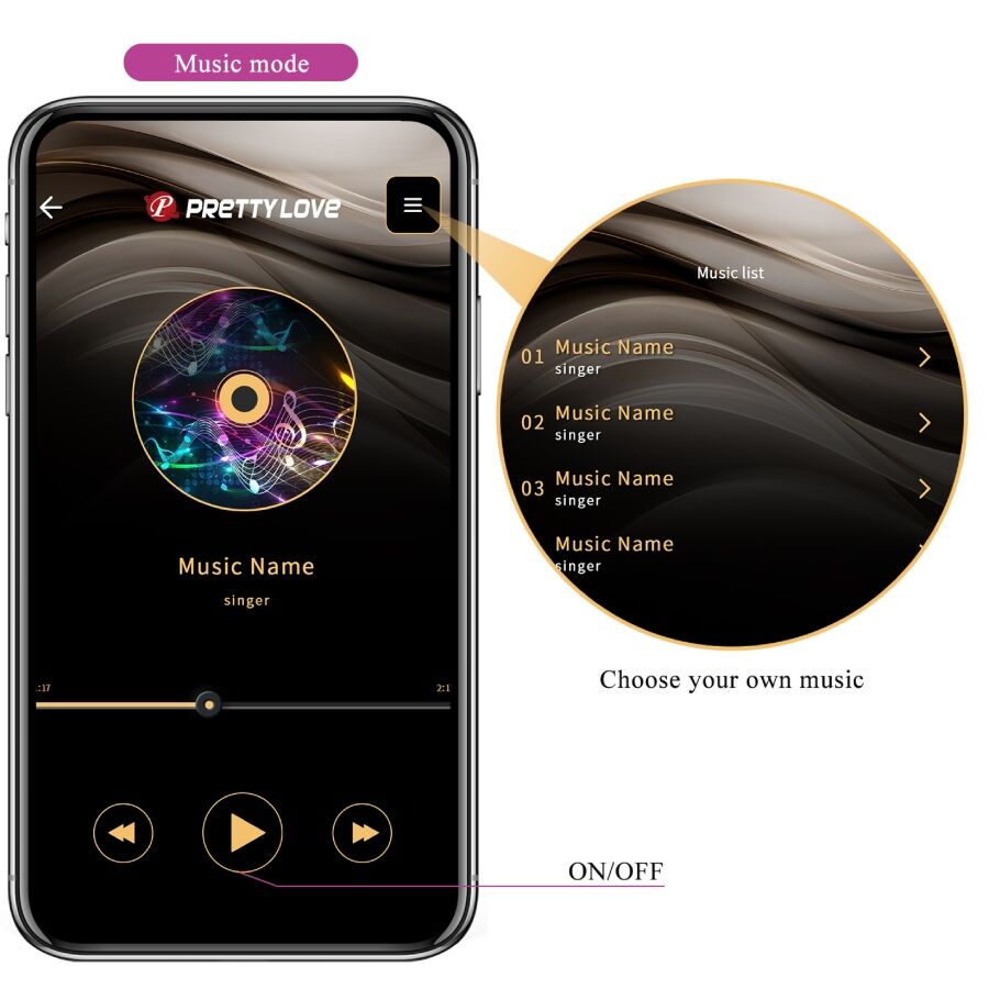 PRETTY LOVE - LEVIATHAN VIBRADOR CONTROLADO POR APP MORADO PRETTY LOVE SMART