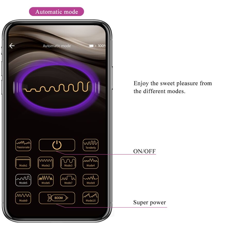 PRETTY LOVE - LEVIATHAN VIBRADOR CONTROLADO POR APP MORADO PRETTY LOVE SMART