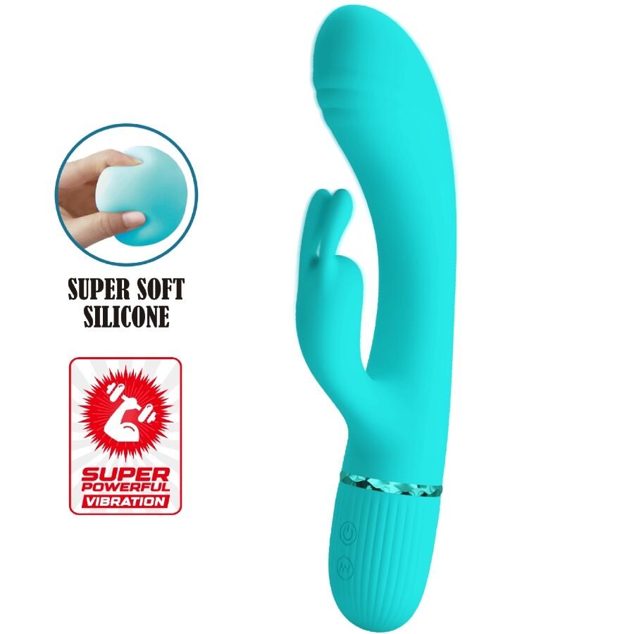PRETTY LOVE - SCOCCO VIBRADOR RABBIT TURQUESA PRETTY LOVE FLIRTATION