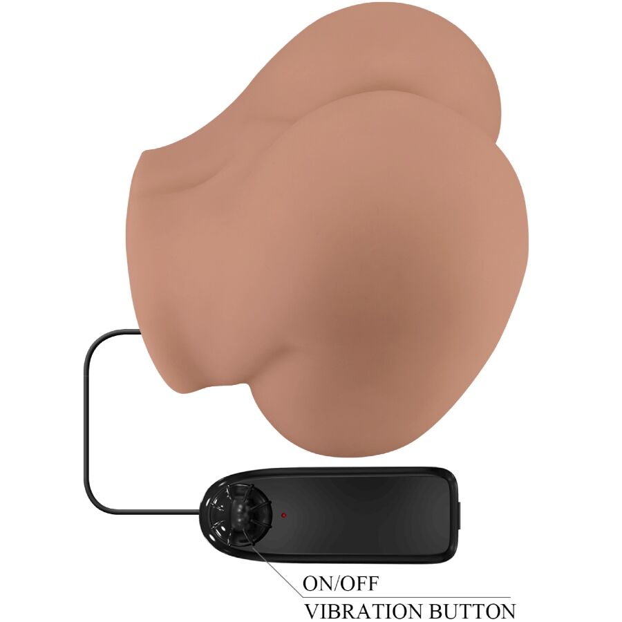 CRAZY BULL - BERNACE TRASERO VIBRADOR CON VAGINA Y ANO REALÍSTICO NATURAL CONTROL REMOTO CRAZY BULL