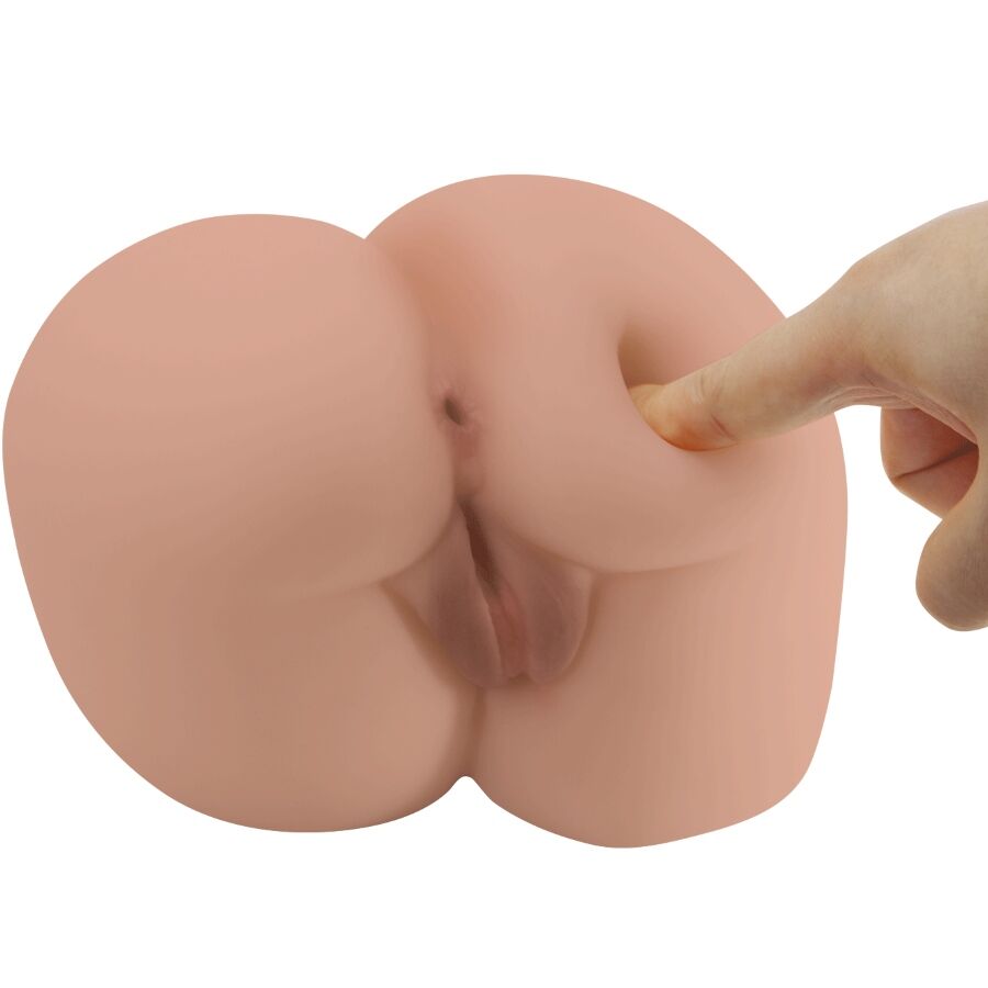 CRAZY BULL - BERNACE TRASERO VIBRADOR CON VAGINA Y ANO REALÍSTICO NATURAL CONTROL REMOTO CRAZY BULL