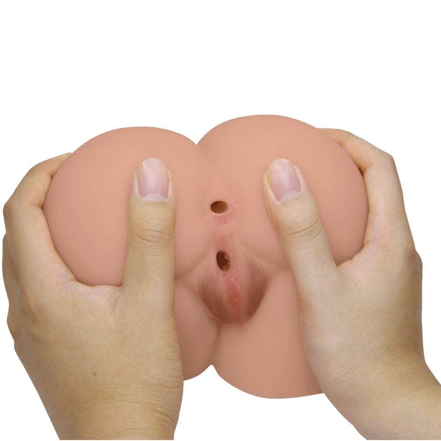 CRAZY BULL - BERNACE TRASERO VIBRADOR CON VAGINA Y ANO REALÍSTICO NATURAL CONTROL REMOTO CRAZY BULL