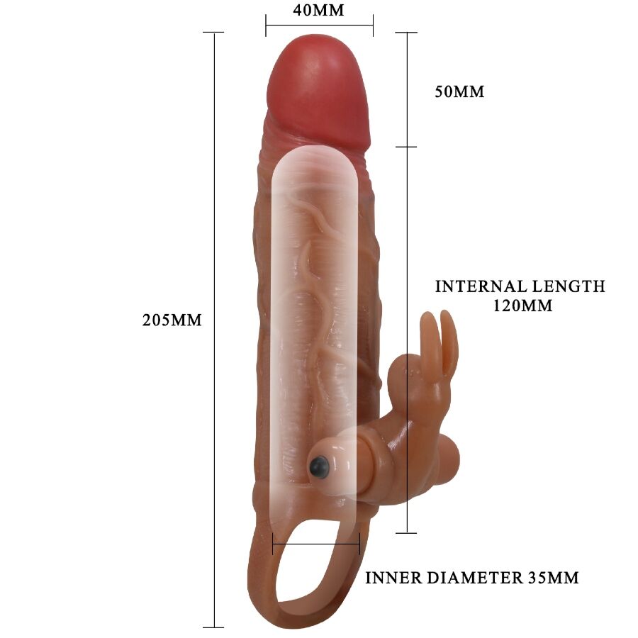 PRETTY LOVE - OSMAR FUNDA PARA PENE + ESTIMULADOR DE CLÍTORIS CON VIBRACIÓN PRETTY LOVE