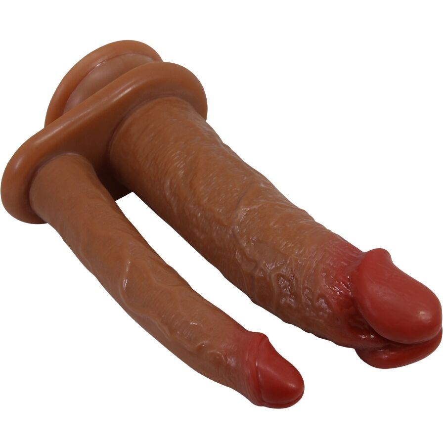 PRETTY LOVE - HULBERT DOBLE DILDO REALÍSTICO CON VIBRACIÓN MULATO PRETTY LOVE