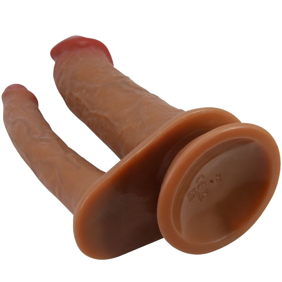 PRETTY LOVE - HULBERT DOBLE DILDO REALÍSTICO CON VIBRACIÓN MULATO PRETTY LOVE