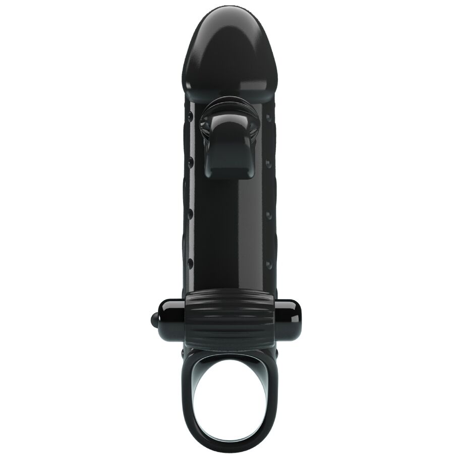 ROMANCE - FUNDA PARA PENE CON VIBRACIÓN NEGRO ROMANCE