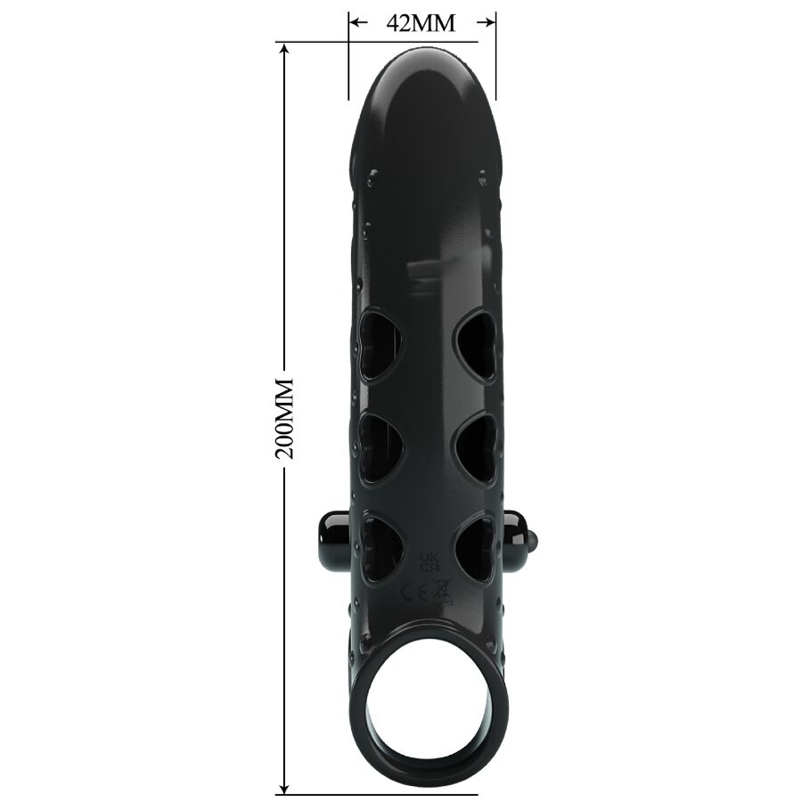 ROMANCE - FUNDA PARA PENE CON VIBRACIÓN NEGRO ROMANCE