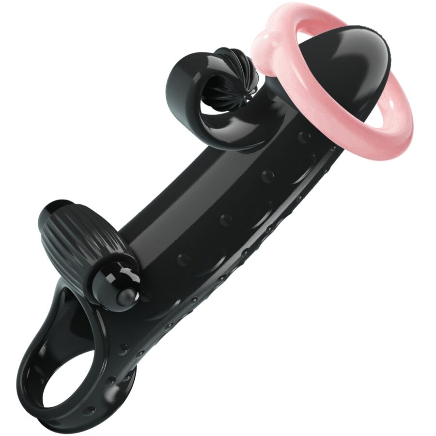 ROMANCE - FUNDA PARA PENE CON VIBRACIÓN NEGRO ROMANCE