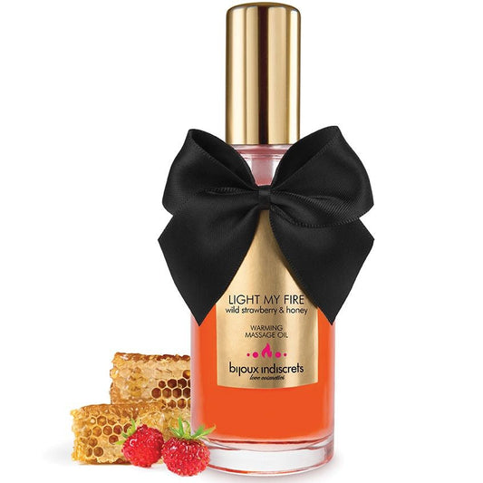 BIJOUX - ACEITE MASAJE EFECTO CALOR AROMA FRESA BIJOUX LOVE COSMETIQUES