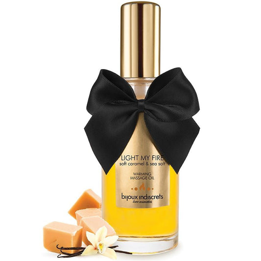 BIJOUX - ACEITE MASAJE EFECTO CALOR AROMA CARAMELO BIJOUX LOVE COSMETIQUES