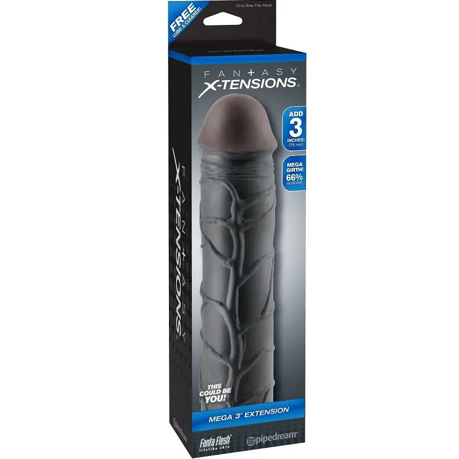 FANTASY X- TENSIONS - MEGA 3 EXTENSIÓN NEGRO PARA EL PENE FANTASY X-TENSIONS