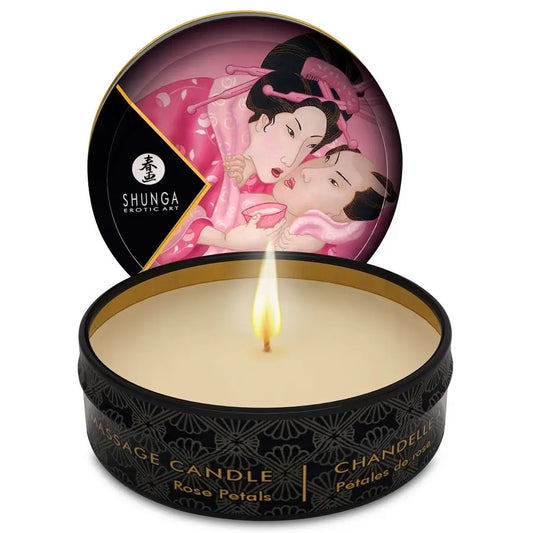 SHUNGA - MINI CARESS BY CANDELIGHT VELA MASAJE ROSAS 30 ML SHUNGA CANDLES