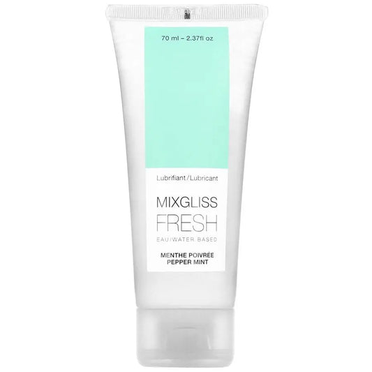 MIXGLISS - LUBRICANTE BASE AGUA EFECTO FRIO SABOR A MENTA 70 ML MIXGLISS