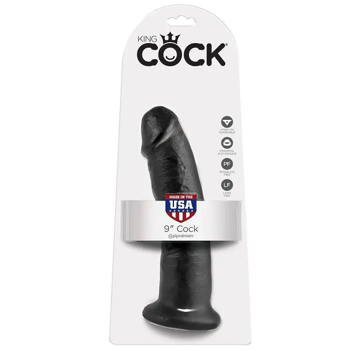 KING COCK - 9 PENE NEGRO 22.9 CM KING COCK