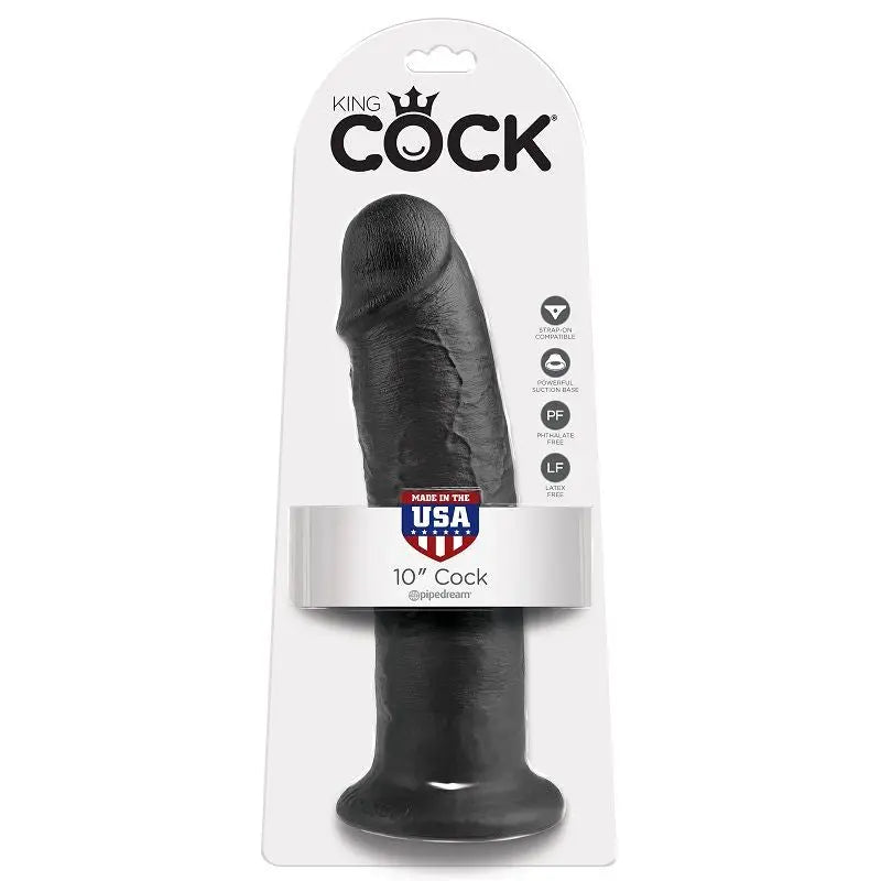 KING COCK - 10 PENE NEGRO 25 CM KING COCK
