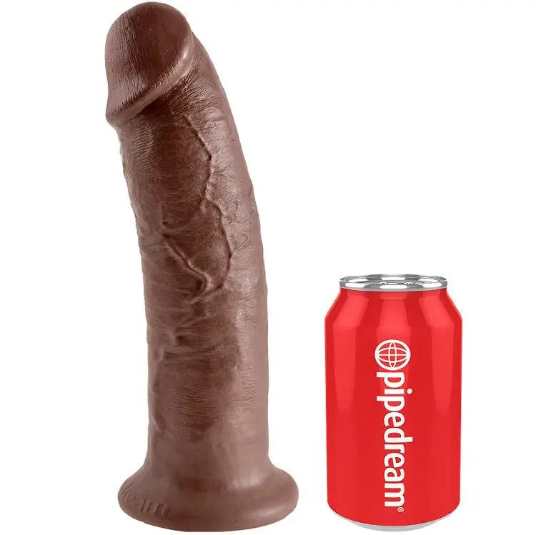 KING COCK - 10 PENE MARRÓN 25.4 CM KING COCK
