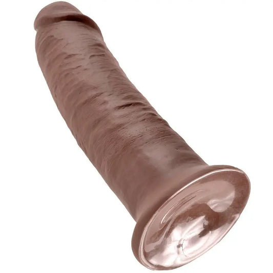 KING COCK - 10 PENE MARRÓN 25.4 CM KING COCK