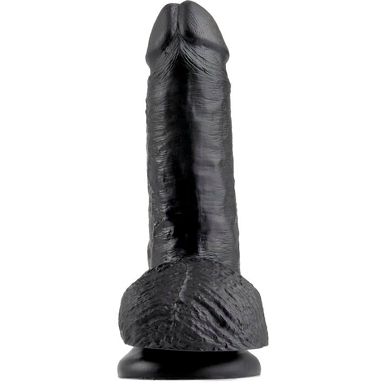 KING COCK - 7 PENE REALISTICO NEGRO 17.8 CM KING COCK