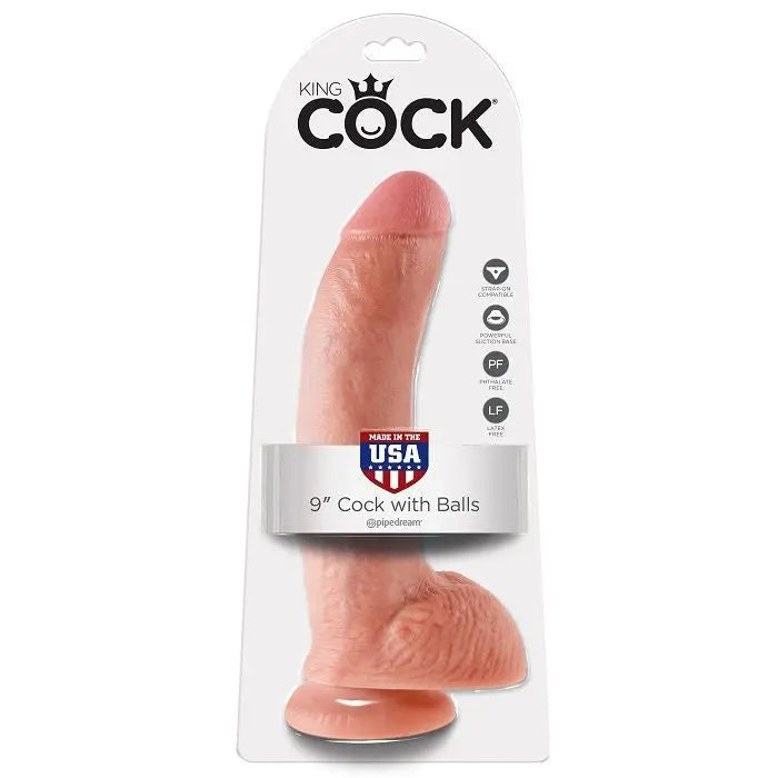 KING COCK - 9 PENE REALISTICO NATURAL 22.9 CM KING COCK
