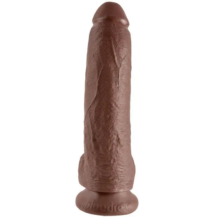 KING COCK - 9 PENE REALÍSTICO MARRÓN 22.9 CM KING COCK