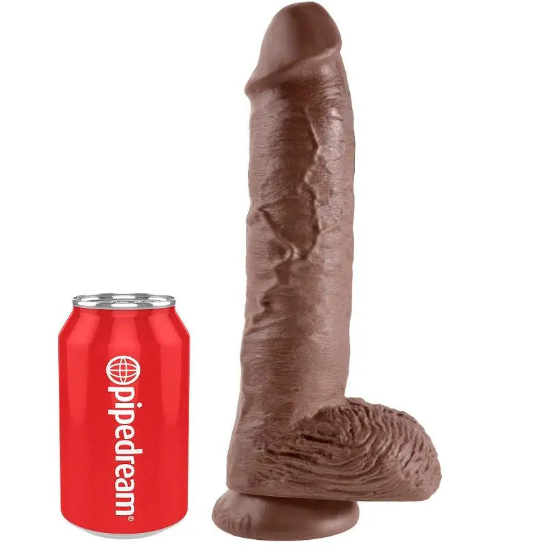 KING COCK - 10 PENE REALÍSTICO MARRÓN 26.5 CM KING COCK