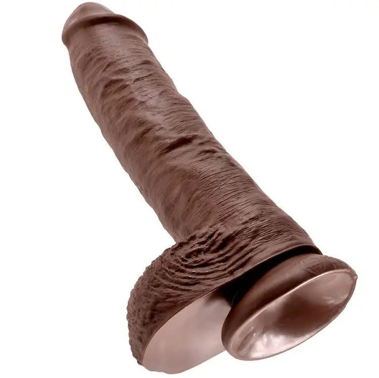 KING COCK - 10 PENE REALÍSTICO MARRÓN 26.5 CM KING COCK