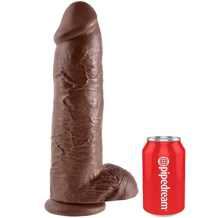 KING COCK - 12 PENE REALÍSTICO MARRÓN 30.48 CM KING COCK