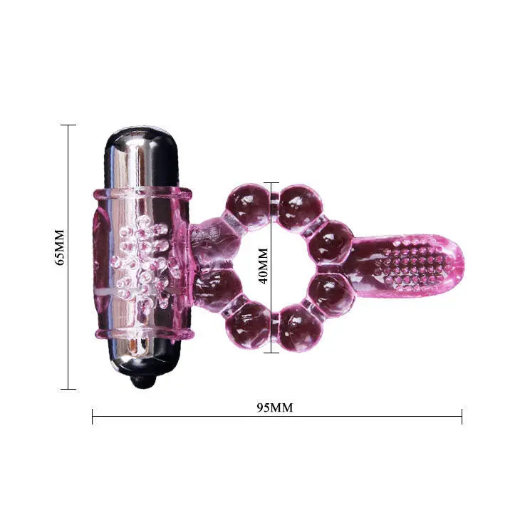 BAILE - ANILLO SILICONA 10 RITMOS LENGUA CON VIBRACIÓN ROSA BAILE FOR HIM