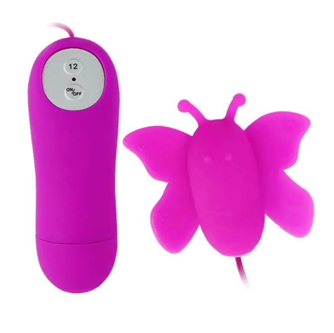 BAILE - ESTIMULADOR DE CLÍTORIS MARIPOSA LOVE EGGS 12 VELOCIDADES LILA CONTROL REMOTO BAILE STIMULATING